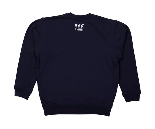NEW BWL ”French Terry” CREWNECK SWEAT-Navy