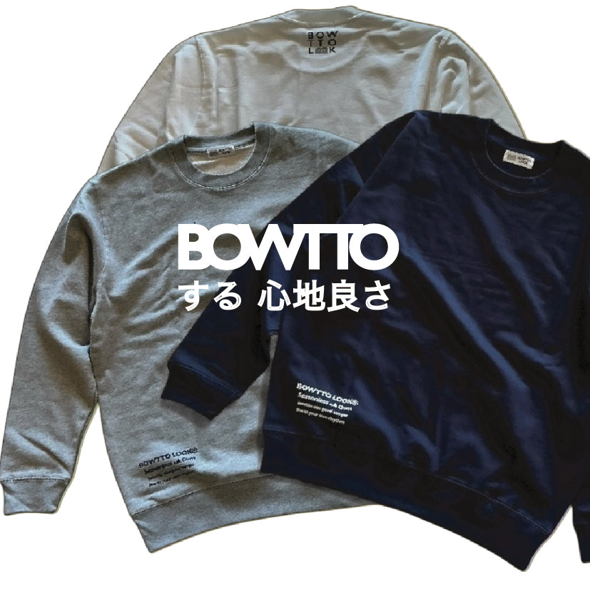 BWL ”French Terry” CREWNECK SWEAT-Heather Gray