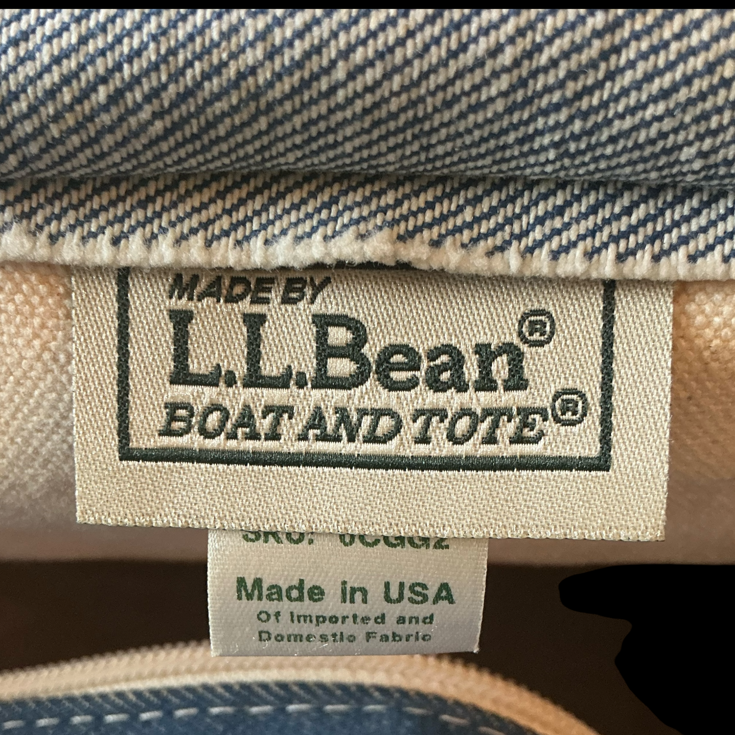 VTG USA製 L.L.Bean ボート・アンド・トート ジップトップ Blue