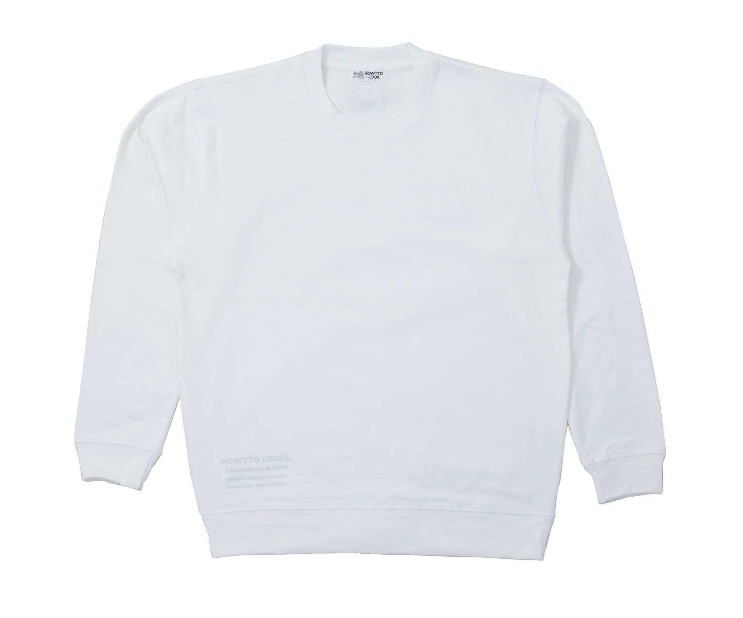 NEW BWL ”French Terry” CREWNECK SWEAT-White