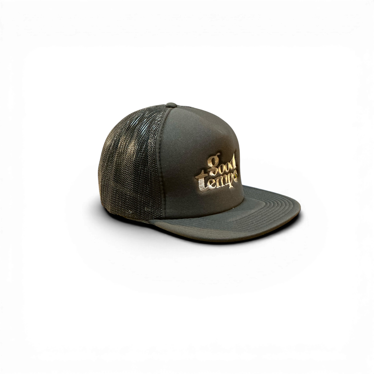 BWL”GOOD TEMPO” FLAT MESH CAP Charcoal